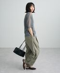 カーディガン 半袖 メッシュ5分袖ZIPカーデ...の詳細画像3