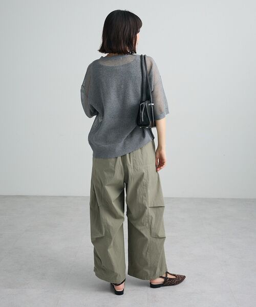Green Parks（グリーンパークス） カーディガン 半袖 メッシュ5分袖ZIP