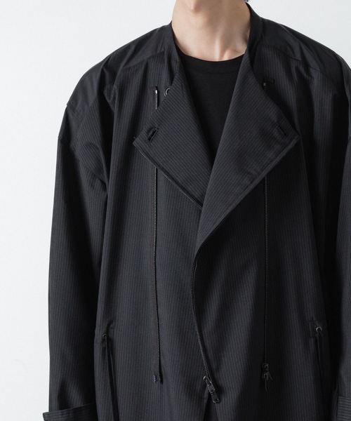 モッズコート コート PINSTRIPE DOUBLE ZIP BLOUSON メンズの画像