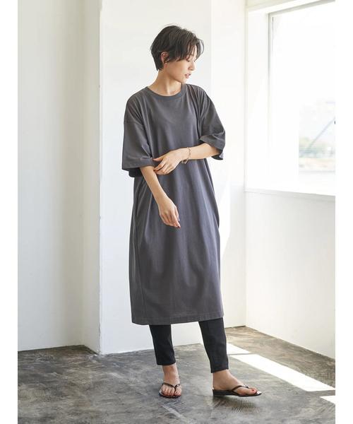 ワンピース ドロップショルダー5分袖カットマキシワンピース Zozotown 通販 Paypayモール