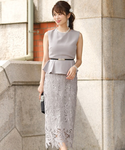 ドレス ペプラムワンピースドレスロング ノースリーブ結婚式フォーマル Zozotown Yahoo 店 通販 Yahoo ショッピング