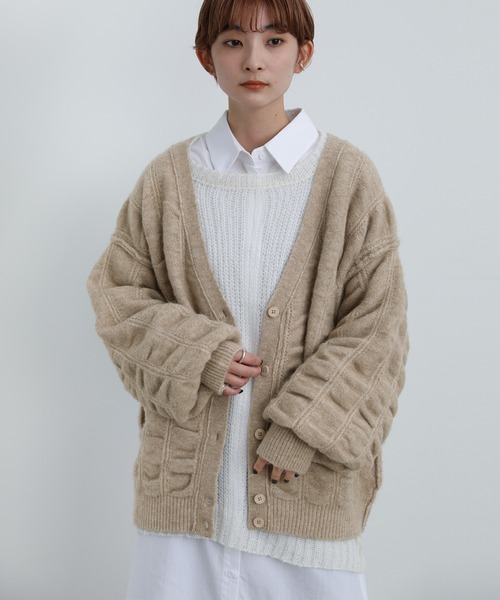 select MOCA（セレクトモカ） カーディガン シャーリングデザイン