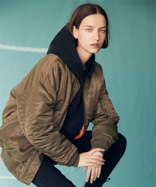 N.O.R.C ジャケット MA-1 オーバーサイズMA-1ブルゾン : ZOZOTOWN