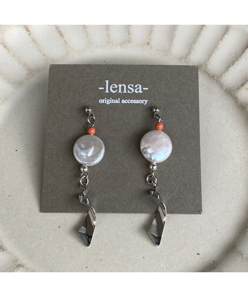 TONE（トネ） ピアス 「-lensa-」まんまる淡水パールの小ぶりピアス(MA 