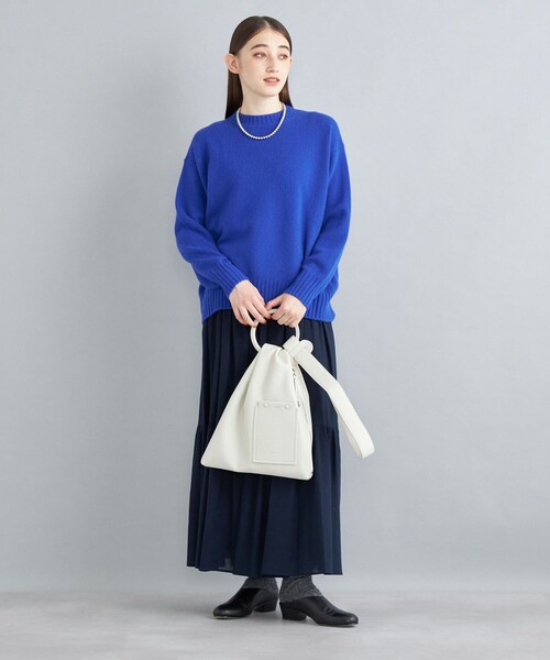 まとめ買い大幅値下げ♡ 　訳ありトップスS とネイビースカートS SHIPS（シップス） ロング スカート 「手洗い可能」綿ドビー