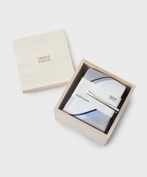 TAKEO KIKUCHI（タケオキクチ） ネクタイ 「MADE IN JAPAN」 桐箱BOX