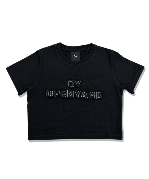 tシャツ 「OY/オーワイ」CUTTING PATCH LOGO CROP/カッティングパッチ ロゴ クロップ 半袖カットソー レディース OY/オーワイ』CUTTING PATCH LOGO CROP/カッティングパッチ ロゴ