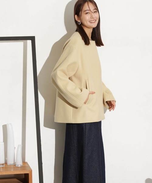 NANO universe（ナノ・ユニバース） ノーカラーコート コート