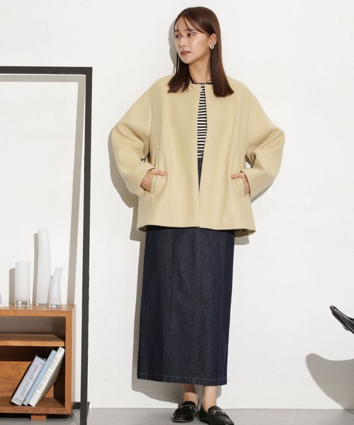 NANO universe（ナノ・ユニバース） ノーカラーコート コート