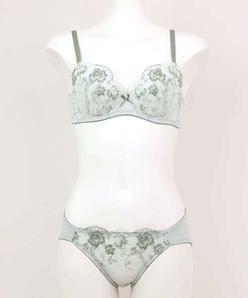 fran de lingerie ブラジャー ショーツセット 刺繍レースの