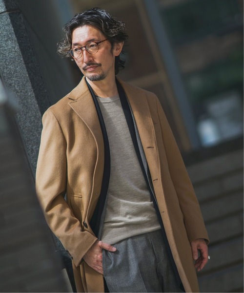 EDIFICE」 チェスターコート 50 ベージュ MEN