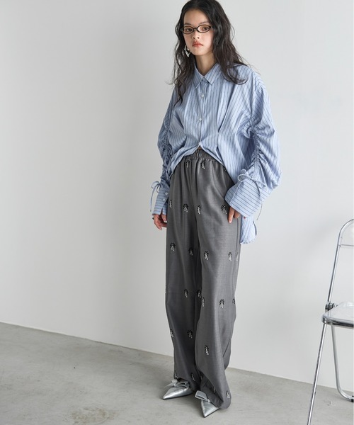 ブラウス シャツ ウエストドローストリングシャツ レディース JILL by JILL STUART｜ウエストドローストリングシャツ