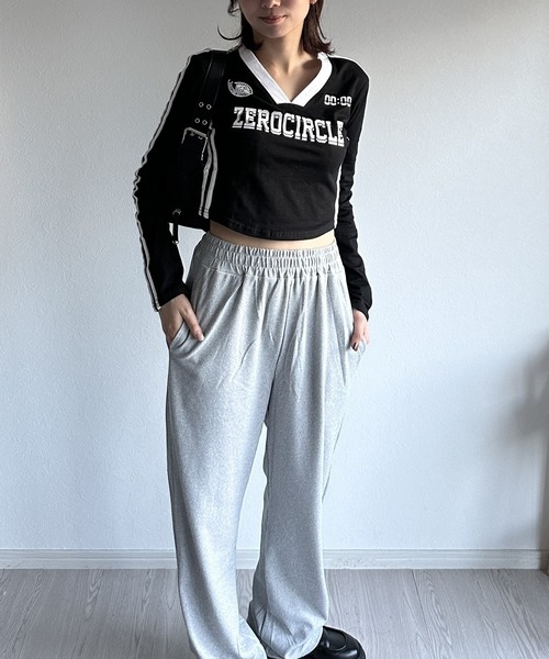 2点セット クロップドTシャツ×スカート ドロスト 韓国系 S5262 セットアップ 不規則デザイン クロップドTシャツ ＋ スプリット