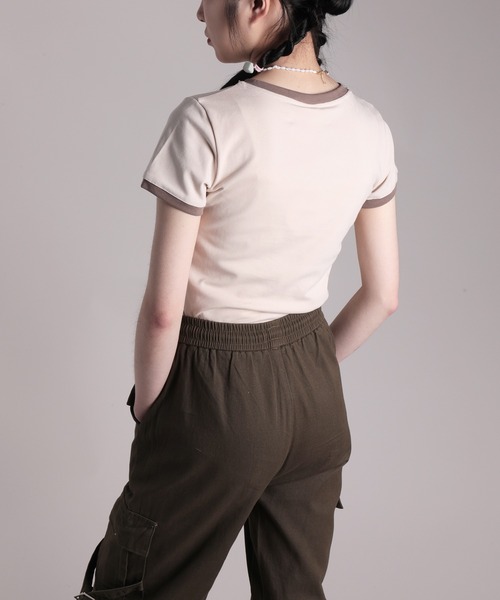tシャツ 「HOOK」for girls リボンプリントリンガーtシャツ