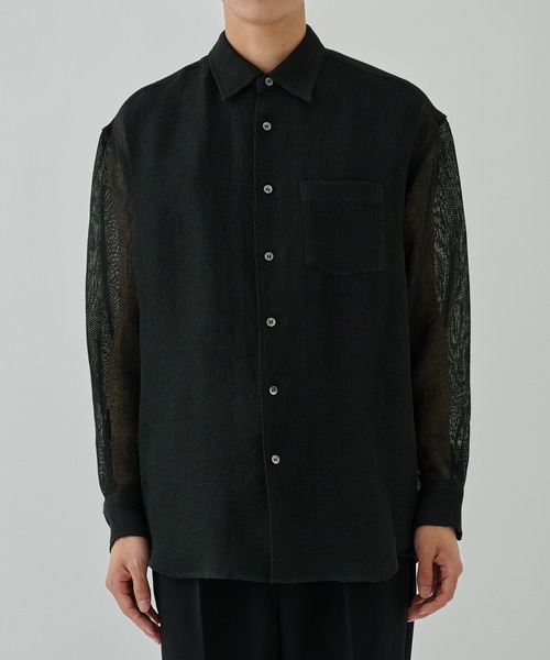 ALLEGE（アレッジ） シャツ 「ALLEGE」Linen Mesh Shirt メンズ