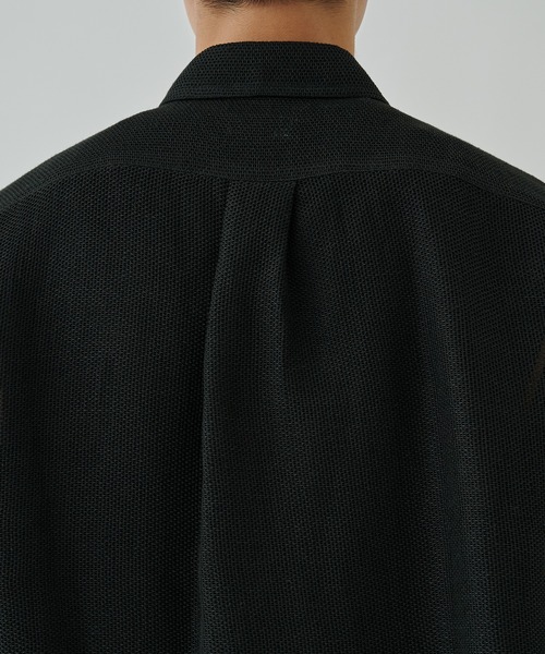 トップス Allege Linen Mesh Shirt BLACK ALLEGE シャツ 「ALLEGE」Linen Mesh Shirt メンズ : ZOZOTOWN