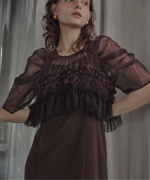 LE'RURE ドレス Ruffle tulle airy dress : ZOZOTOWN Yahoo!店 - 通販