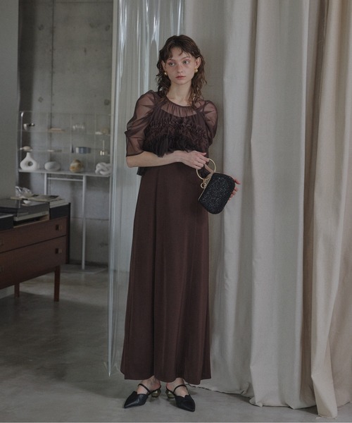 LE'RURE ドレス Ruffle tulle airy dress : ZOZOTOWN Yahoo!店 - 通販