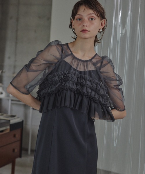 ＊新品タグ付き美品＊LE'RURE Volume tulle set dress LE'RURE ドレス Ruffle tulle airy dress : ZOZOTOWN Yahoo!店 - 通販