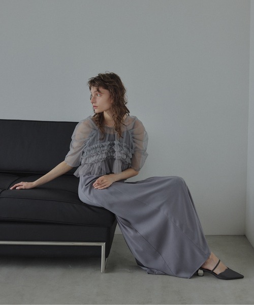 リルアー LE’RURE Ruffle tulle airy dress LE'RURE ドレス Ruffle tulle airy dress : ZOZOTOWN Yahoo!店 - 通販