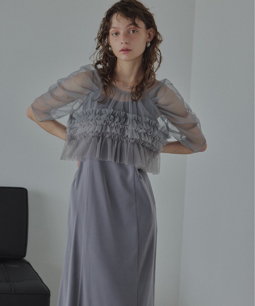 LE'RURE ドレス Ruffle tulle airy dress : ZOZOTOWN Yahoo!店 - 通販
