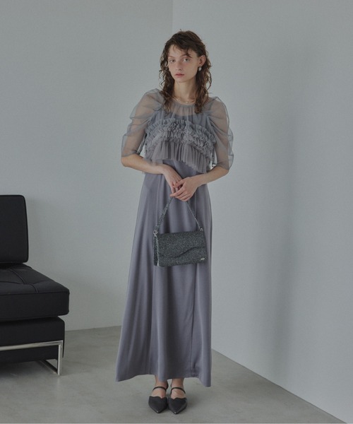 LE'RURE ドレス Ruffle tulle airy dress : ZOZOTOWN Yahoo!店 - 通販