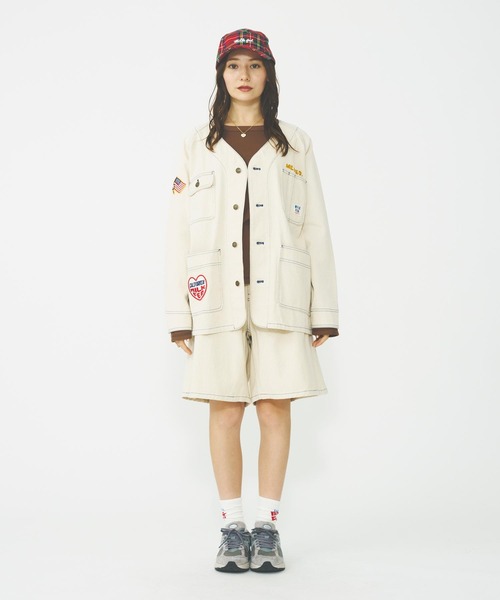 MILK ミルク　日本製　ベルベット　ハートポケット　チェスターコート　M MILK ミルク 日本製 ベルベット ハートポケット チェスターコート M