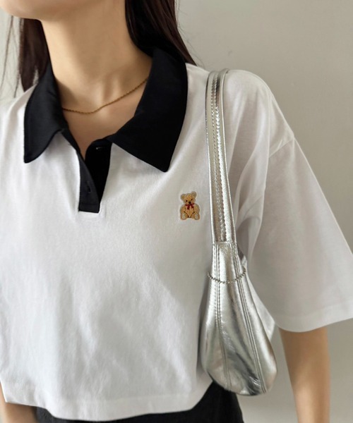 one after another NICE CLAUP ポロシャツ 「teddy bear コラボ商品