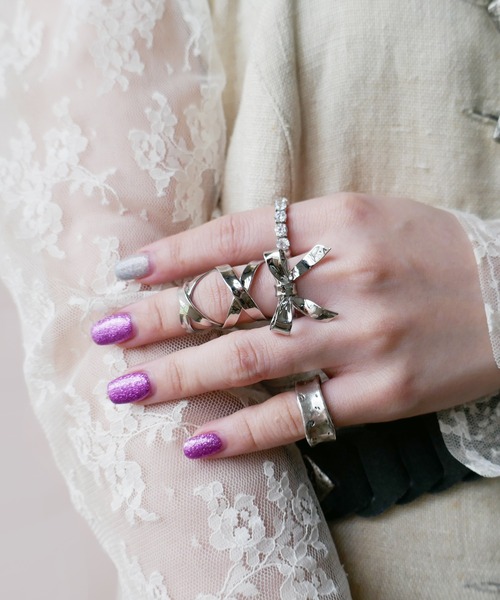 LOVE BY e.m.（ラブバイイーエム） 指輪 リング リボンレースアップ