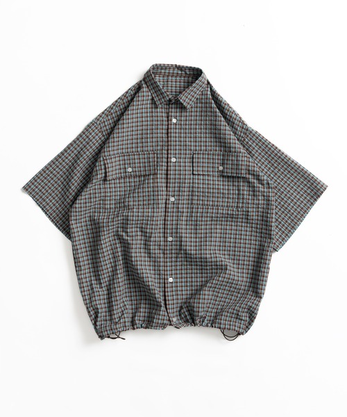 WETTEMPT シャツ 半袖 SEERSUCKER CHECKED SHIRT / シアサッカー