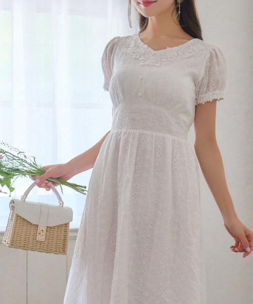 tocco closet（トッコ クローゼット） ワンピース りぼん付きコットン