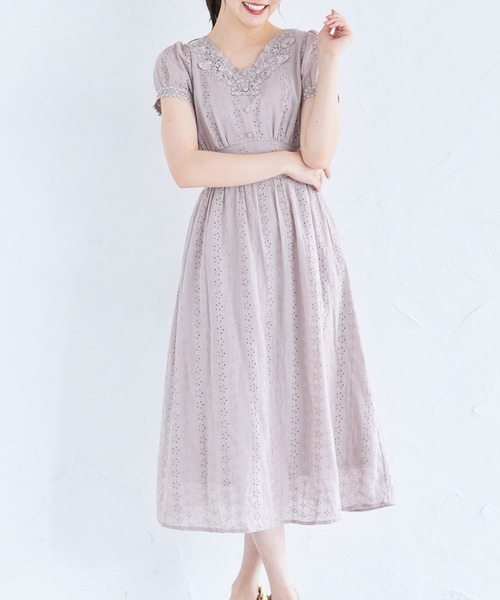 tocco closet（トッコ クローゼット） ワンピース りぼん付きコットン