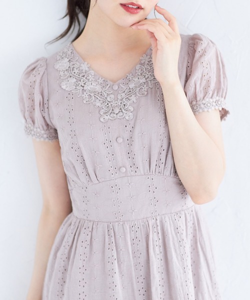 刺繍レースワンピース レース刺繍ワンピース Tocco closet レース ワンピ tocco closet
