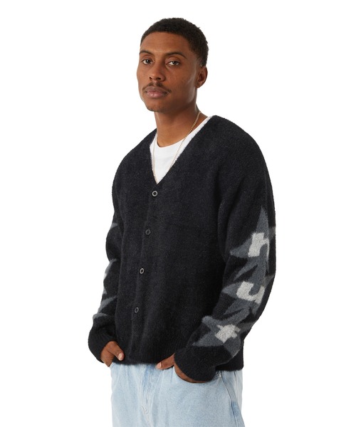 HUF Vネックカーディガン 黒 HUF Vネックカーディガン 黒