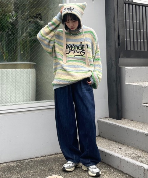 ニット セーター LOLLIPOP MULTI BORDER ニット レディース メンズ Candy Stripper ニット セーター LOLLIPOP MULTI BORDER