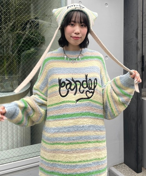 ニット セーター LOLLIPOP MULTI BORDER ニット レディース メンズ Candy Stripper ニット セーター LOLLIPOP MULTI BORDER