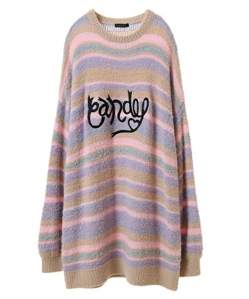 ニット セーター LOLLIPOP MULTI BORDER ニット レディース メンズ Candy Stripper ニット セーター LOLLIPOP MULTI BORDER