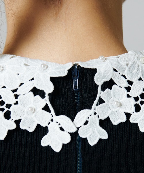 Sov. ニット セーター パール刺繍ニットトップス レディース
