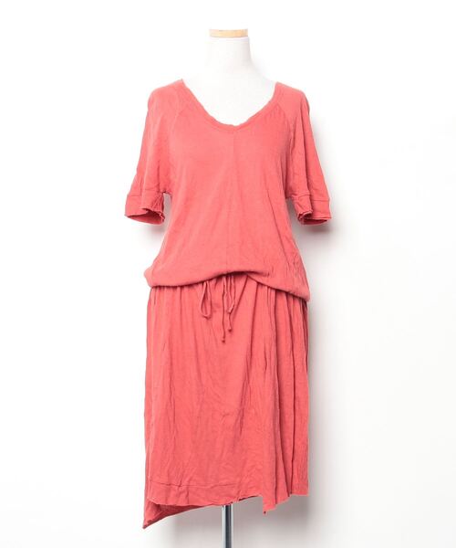 pas de calais」 半袖ワンピース 38 レッド レディース : 85651788 