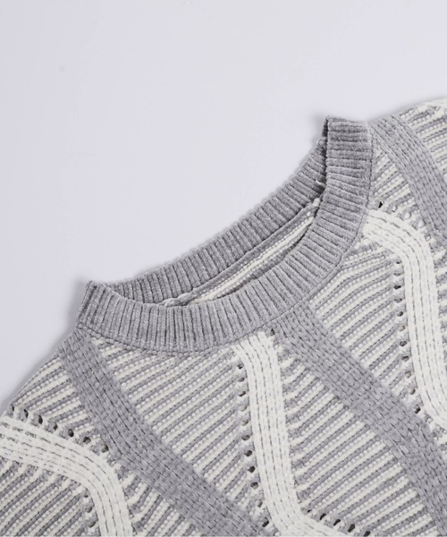 ニット セーター モールニットベアトップ レディース ラッフルニットベアトップ（ベアトップ/ビスチェ）｜styling