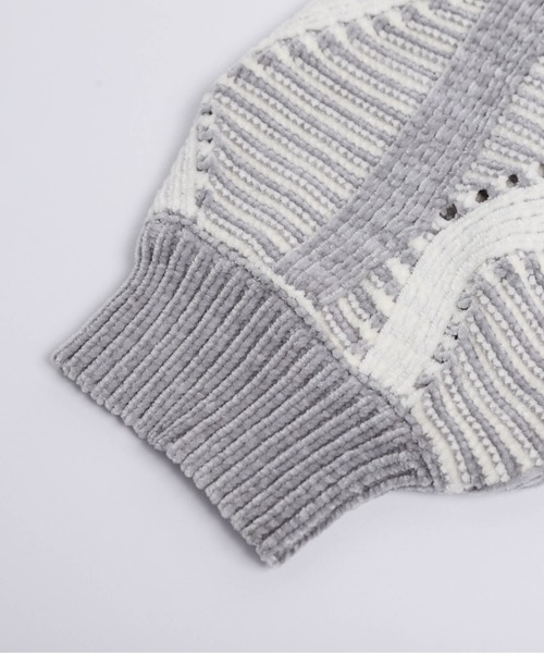 ニット セーター モールニットベアトップ レディース ラッフルニットベアトップ（ベアトップ/ビスチェ）｜styling