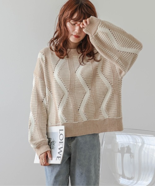 ella_selectshop　ニットトップス ニット セーター モールニットトップス レディース : ZOZOTOWN
