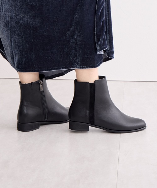 HIMIKO ブーツ 「Made in Japan」「撥水」サイド切替デザインブーツ