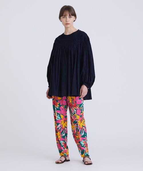ブラウス シャツ 「Takako Shirasawa × HOUSE OF LOTUS」ペイズリープリントギャザーシャツ レディース セール】【Takako Shirasawa × HOUSE OF LOTUS】ペイズリー