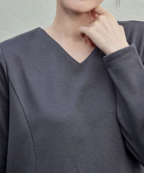 tシャツ バックフレア裏毛チュニック レディース Tiaclasse tシャツ バックフレア裏毛チュニック レディース
