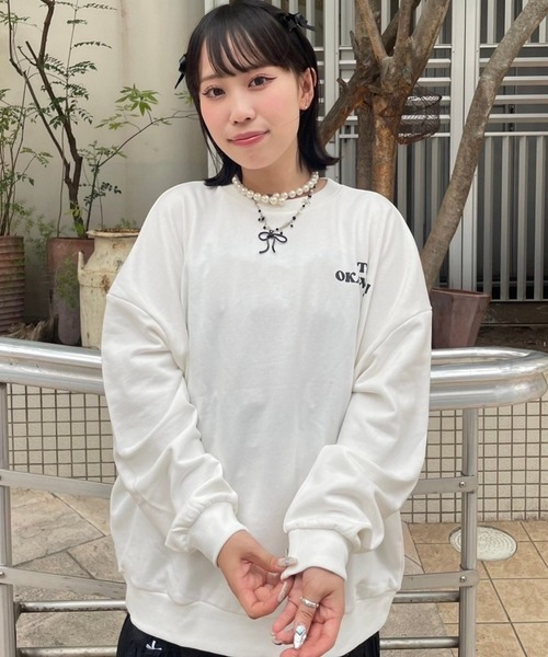 Candy Stripper トレーナー スウェット OTE OKAWARI レディース
