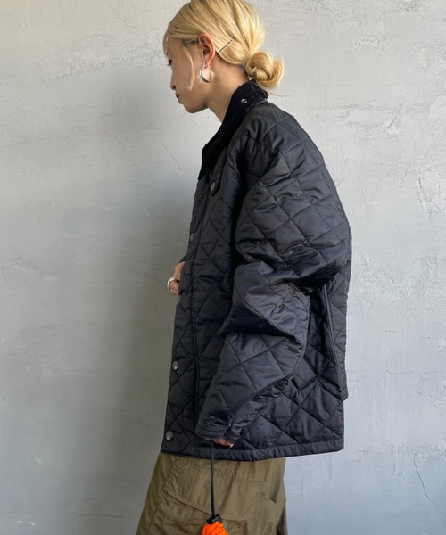 Barbour バブアー キルティングジャケット オーバーサイズ 襟切替 Barbour バブアー キルティングジャケット メンズ OS TRANSPORT