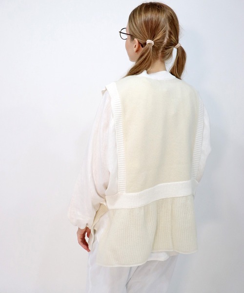 haupia ベスト ジレ Lambs vest「ニットベスト」 レディース