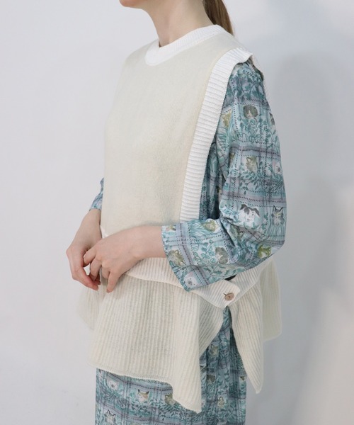 haupia ベスト ジレ Lambs vest「ニットベスト」 レディース