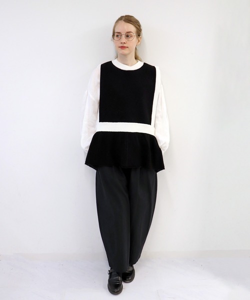 ベスト ジレ Lambs vest「ニットベスト」 レディース haupia ベスト ジレ Lambs vest「ニットベスト」 レディース